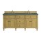 James Martin Vanities 72'' Double Vanity, Light Natural Oak w/ 3 CM Parisien Bleu Quartz Top 424-V72-LNO-3PBL - alternate 1